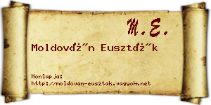 Moldován Euszták névjegykártya